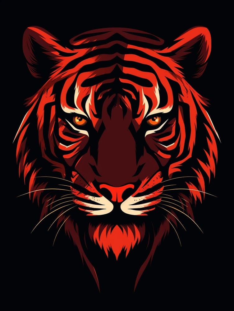 Tiger Minimalist Abstract 1
