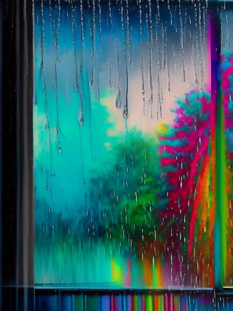 Rain On Window Water Waterscape Bright Abstract 1