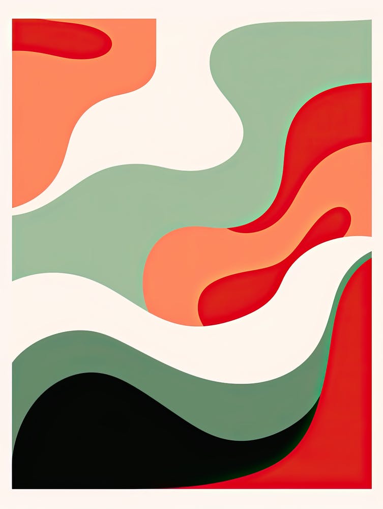 Abstract Harmony; Vintage Risograph Impressions
