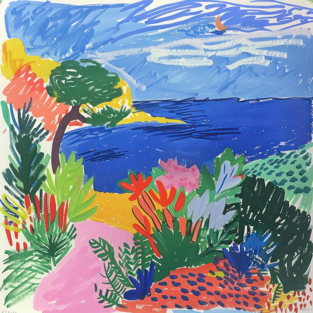 Seaside Doodle Matisse Style 12