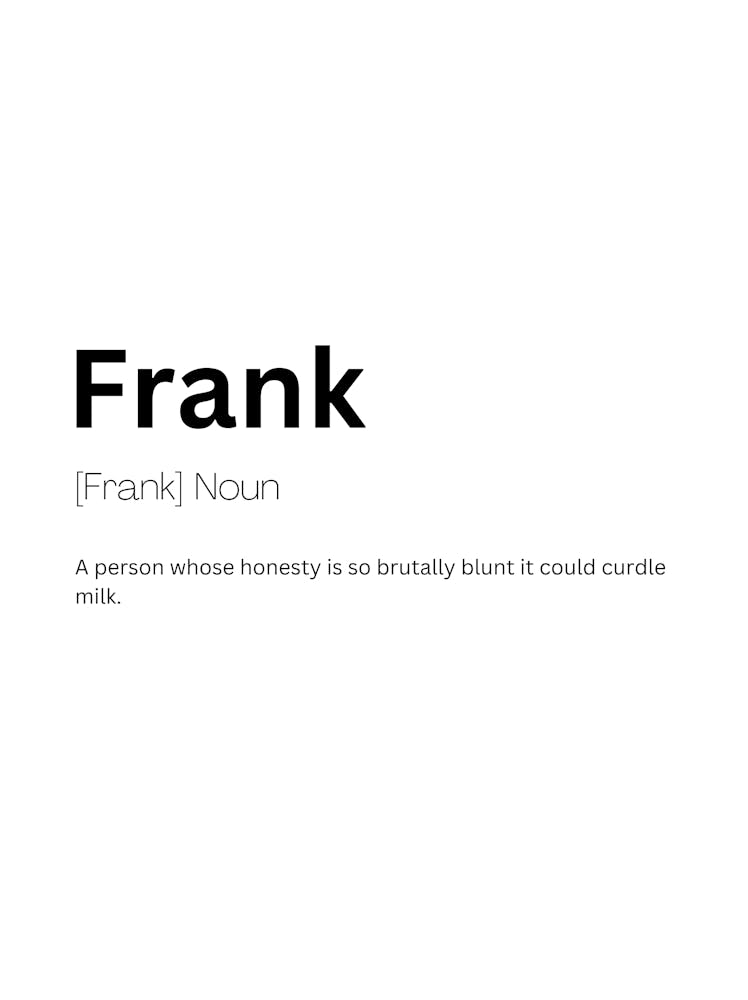Frank Definition Meaning 1