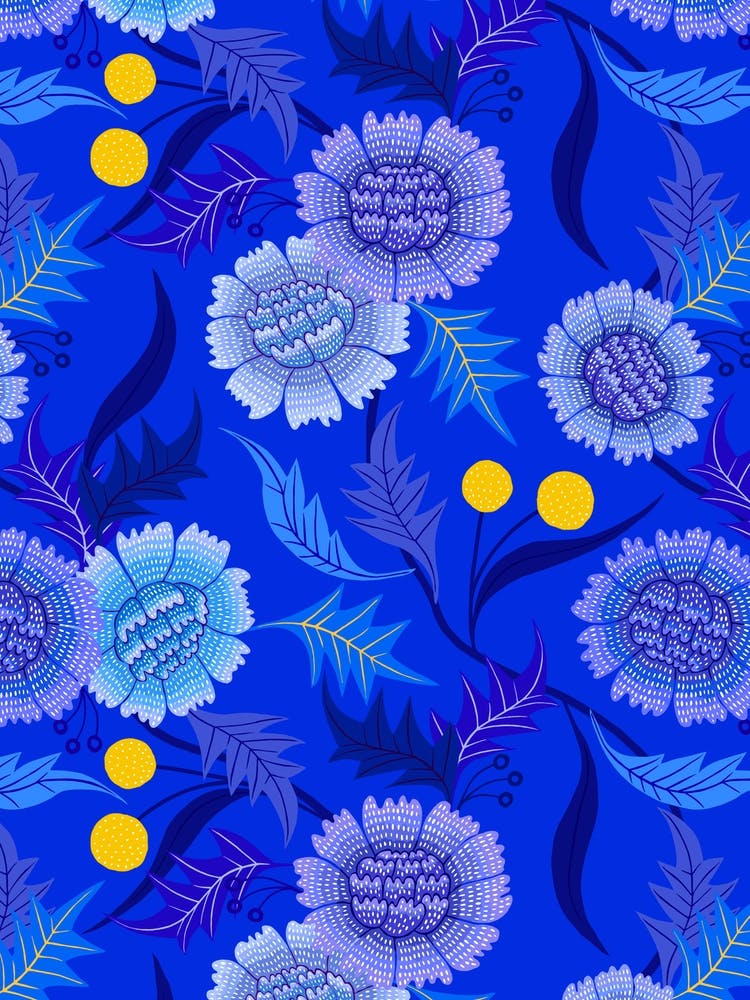 Dahlia Days - Blue