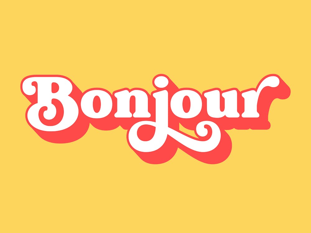 Bonjour (Red And Yellow tone)
