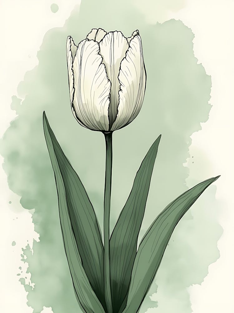 Elegant Botanical Sage Weave