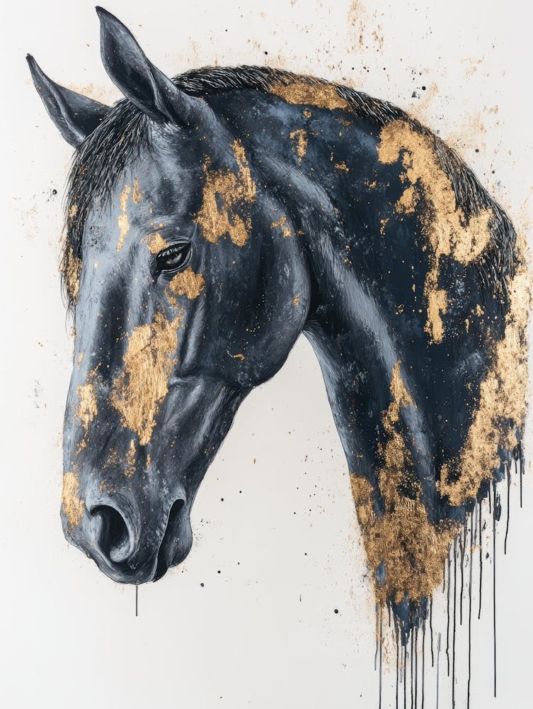 Gold Horse Head 1
