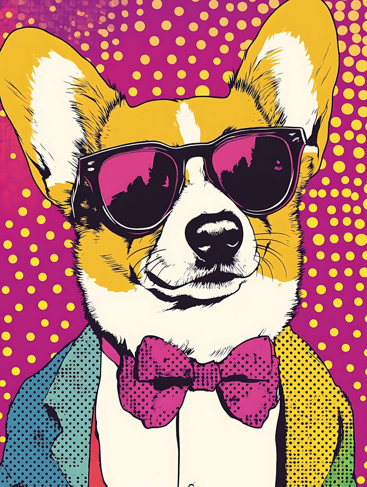 Super Cool Corgi Illustration Pop 1
