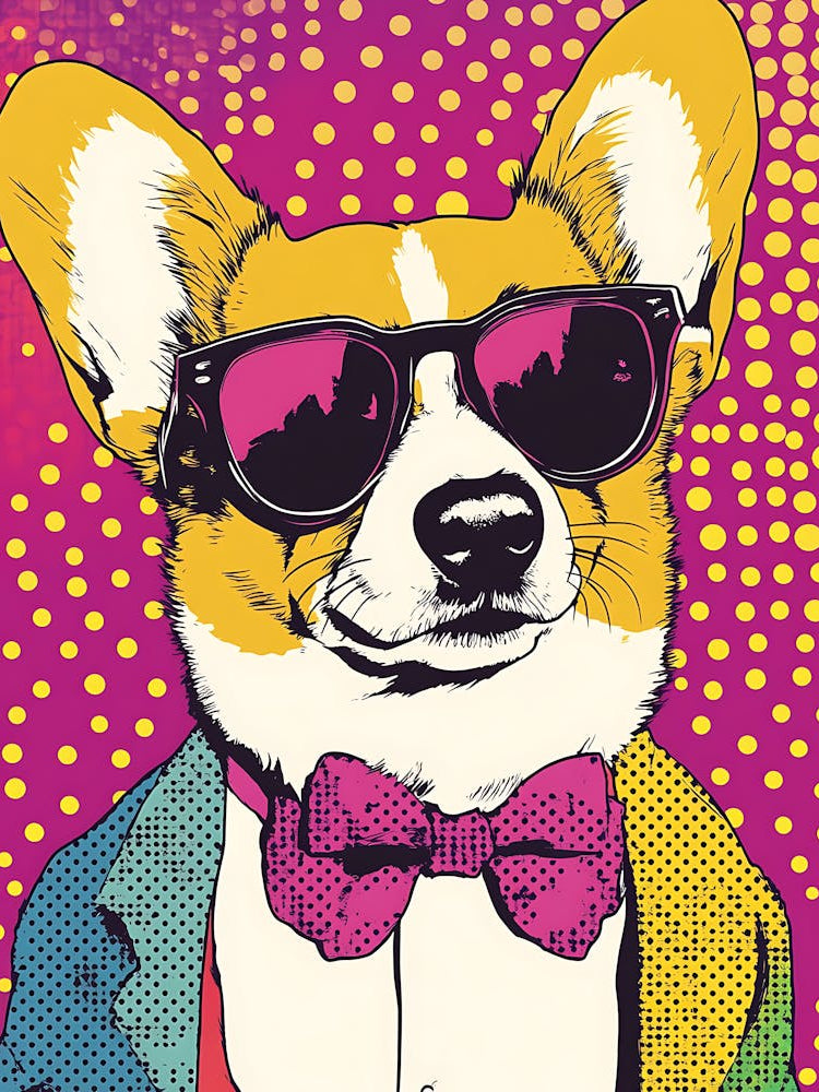 Super Cool Corgi Illustration Pop 1