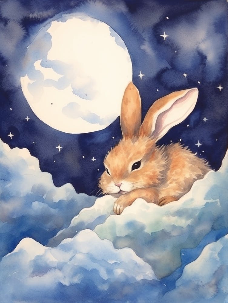 Baby Hare 1 Sleeping In The Clouds