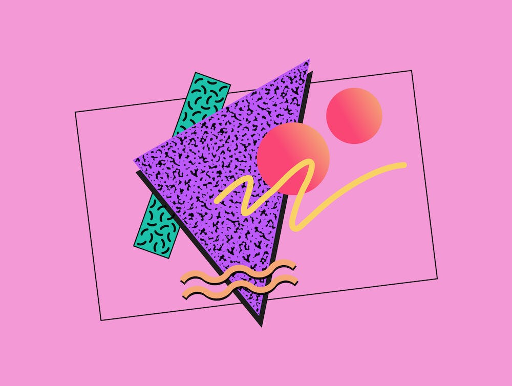 Memphis Pattern 80s Retro Art