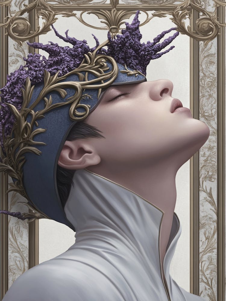 Young Man In A Purple Crown