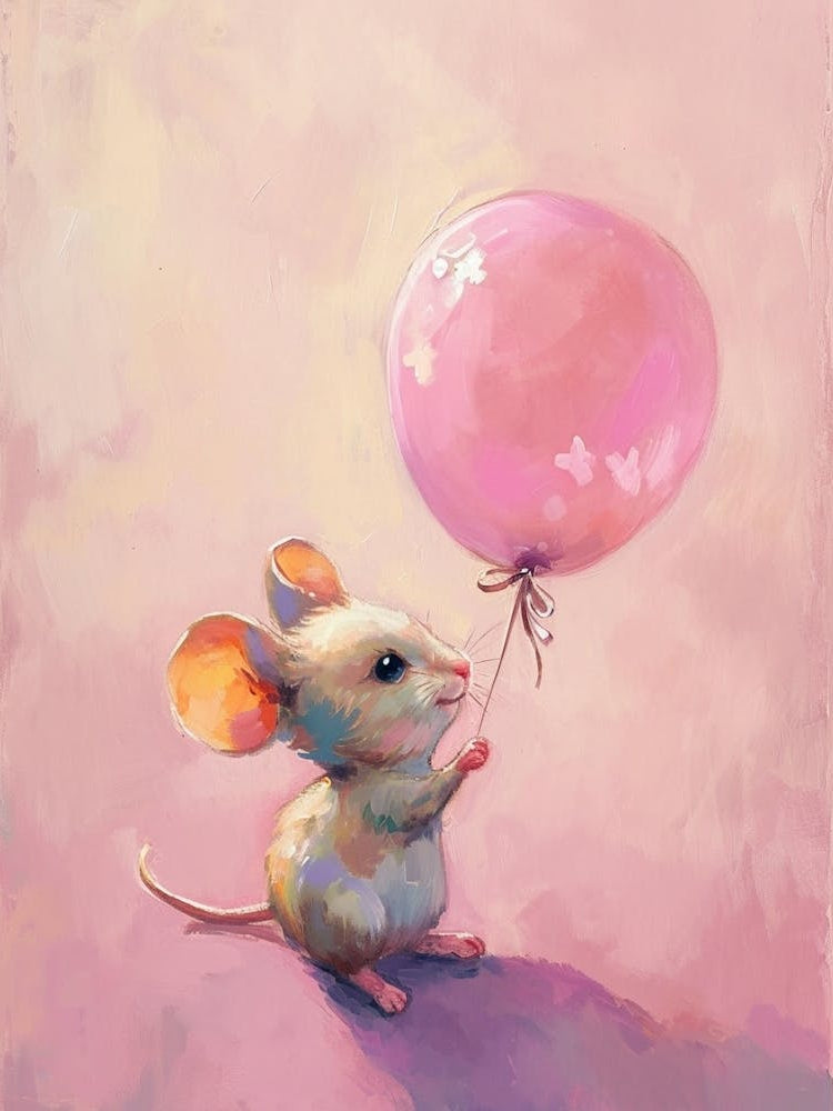 Cute Mouse 3 With Balloon