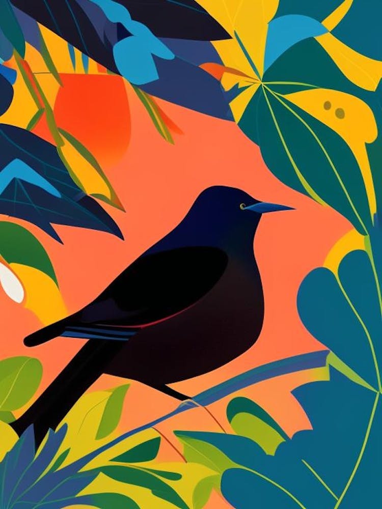 Blackbird Pop Matisse 2 Bird