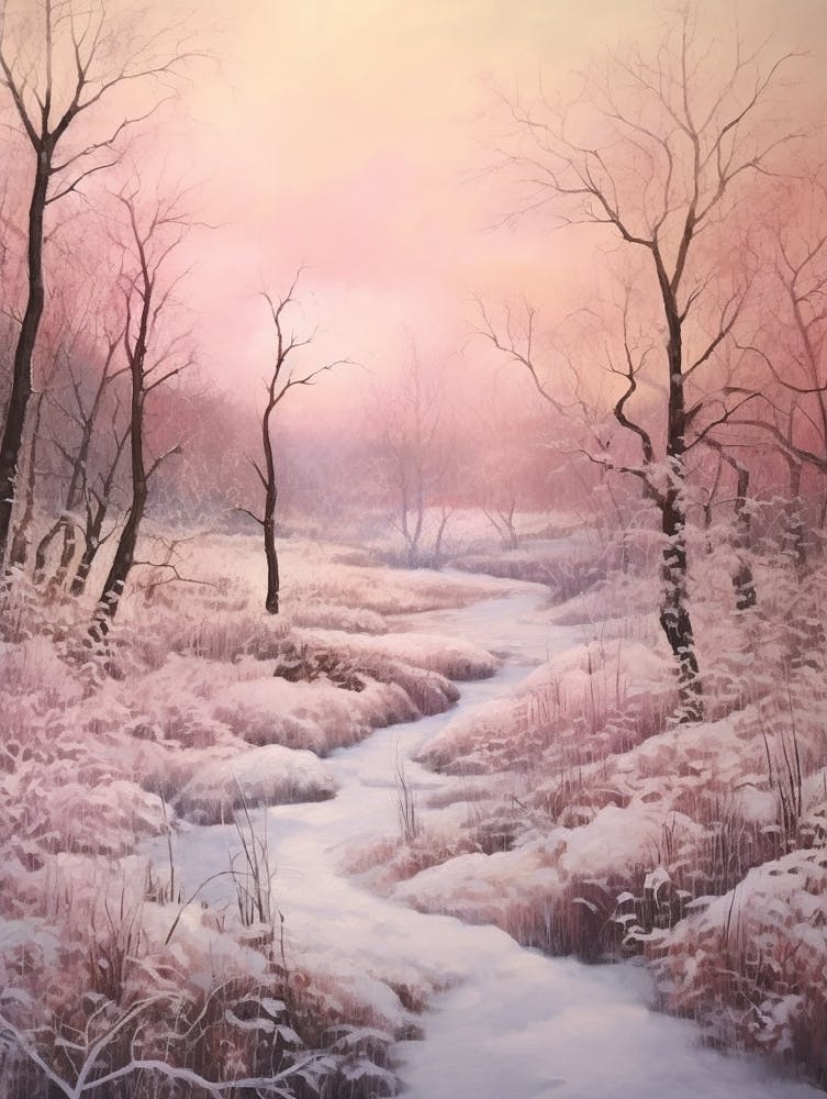 Dreamy Winter Painting Abisko National Park Sweden 4