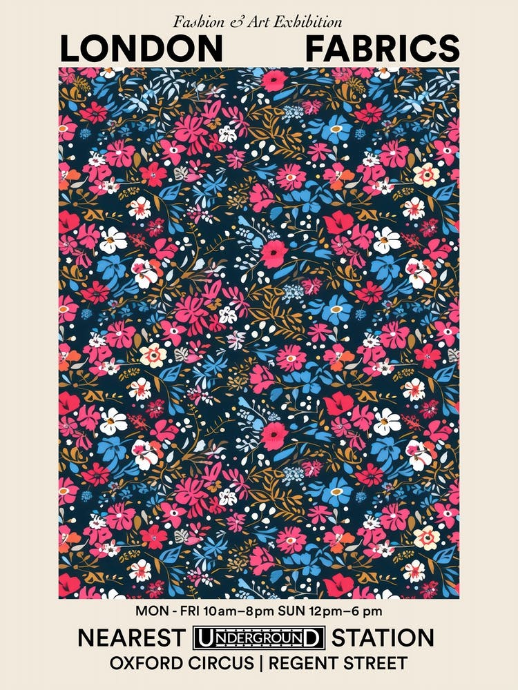 Poster Blossom Bounty London Fabrics Floral Pattern 2