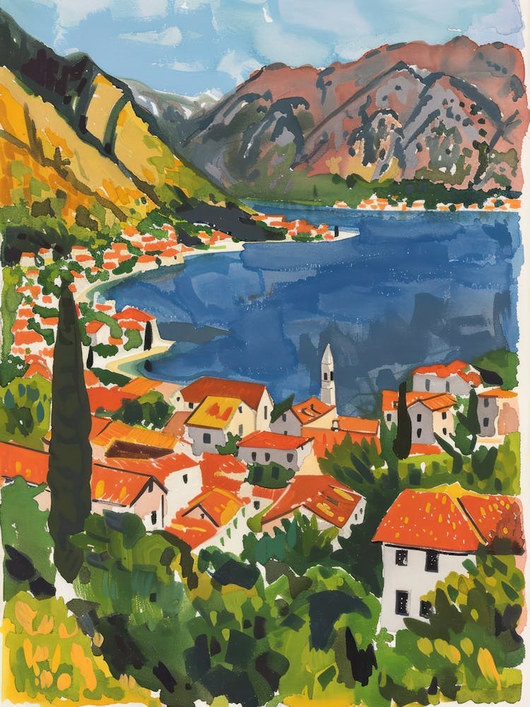 Travel Poster Happy Places Kotor 2