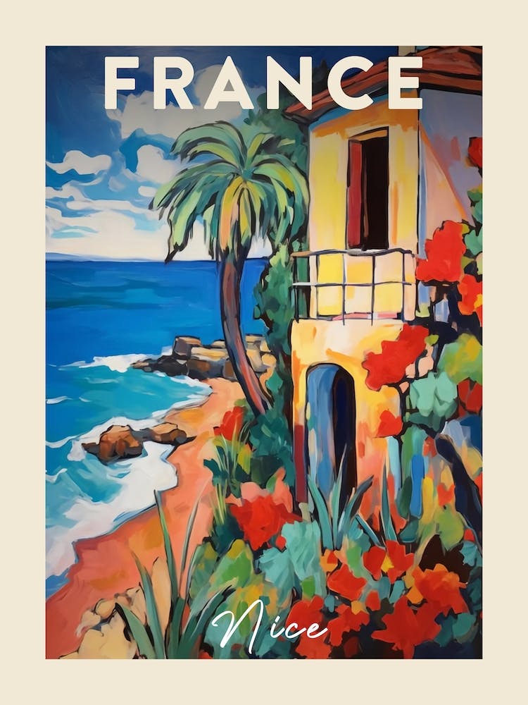 Nice France 7 Fauvist Painting Travel Poster