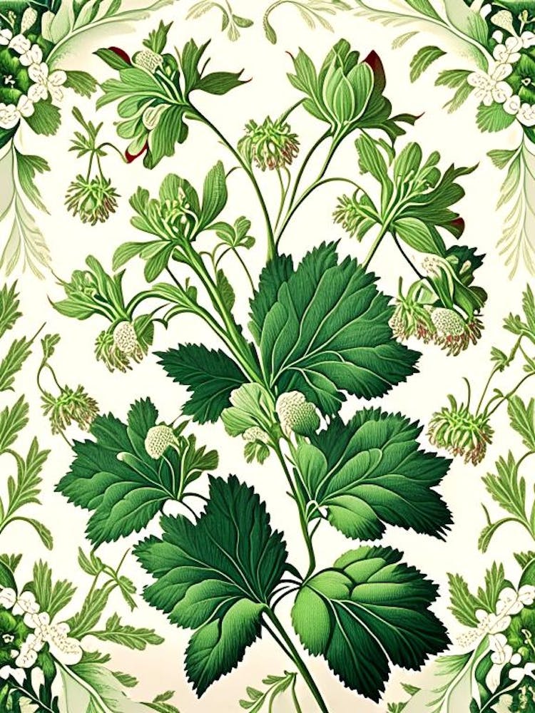 Xanthoceras Sorbifolium 1 Floral Botanical Vintage Poster Flower