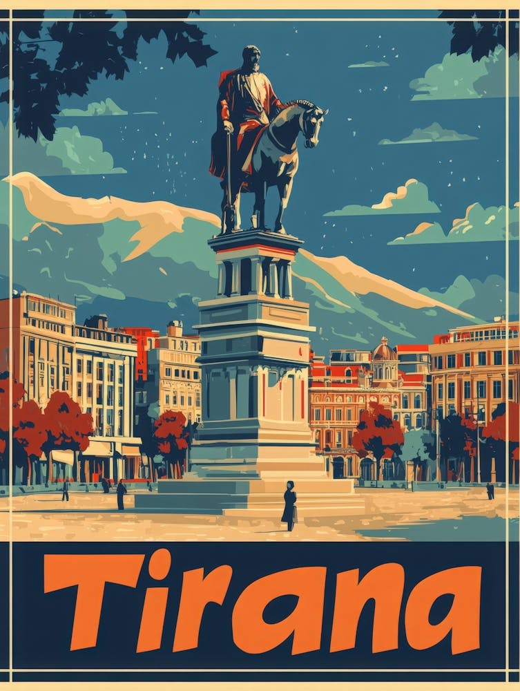 Aihrgdesign A Vintage Travel Poster Of Tirana 3
