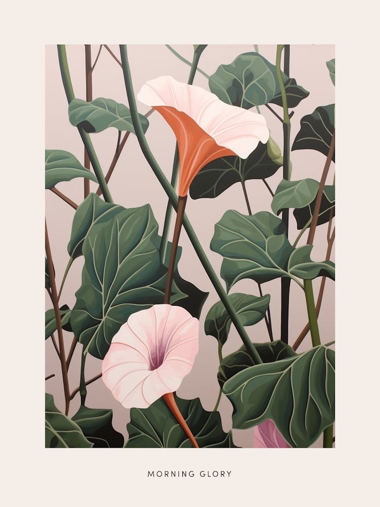 Flower Illustration Morning Glory 7 Poster