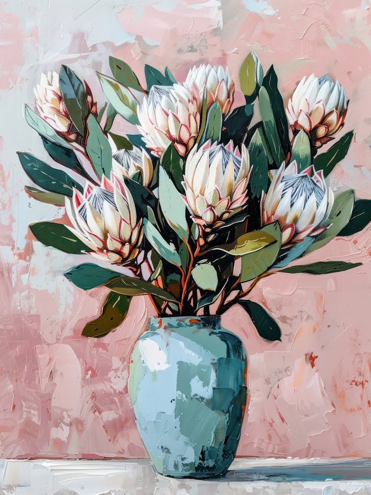 A World Of Flowers Protea 3 Painting
