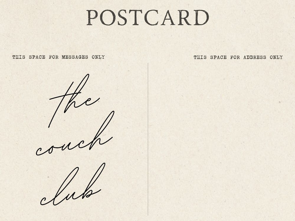 Vintage Postcard The Couch Club Poster