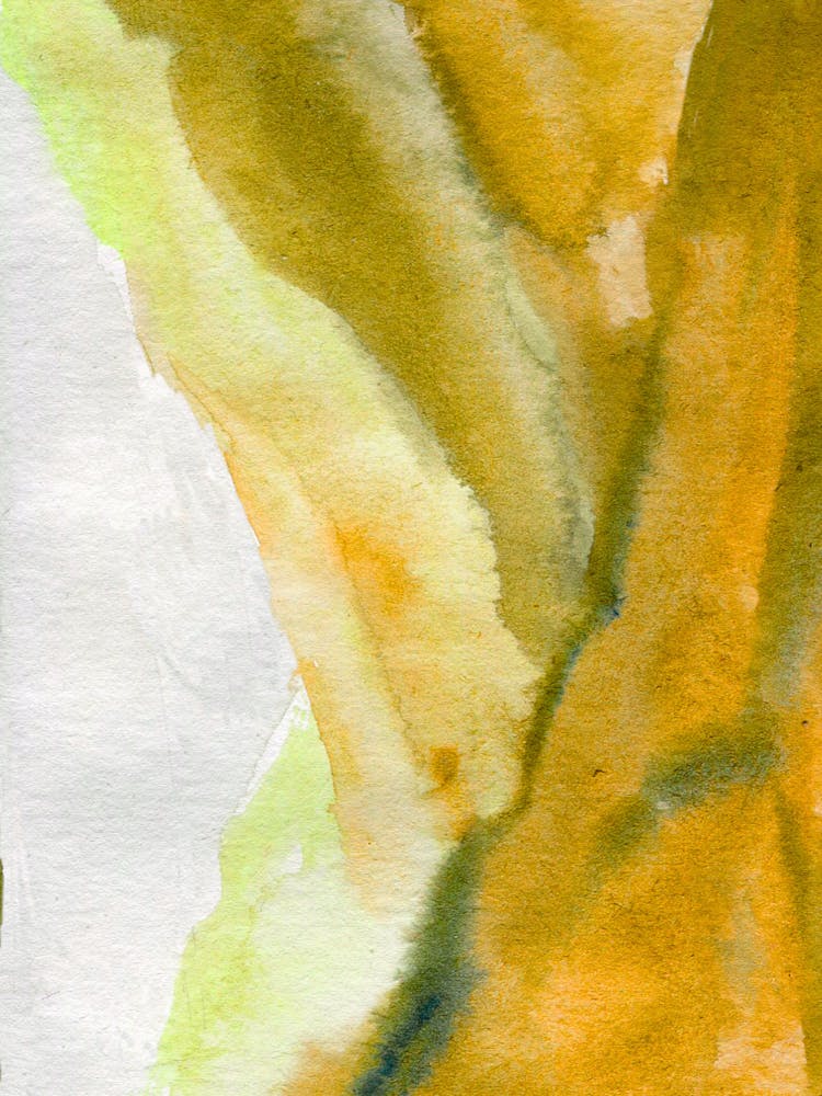 Yellow And Green Watercolor Painting