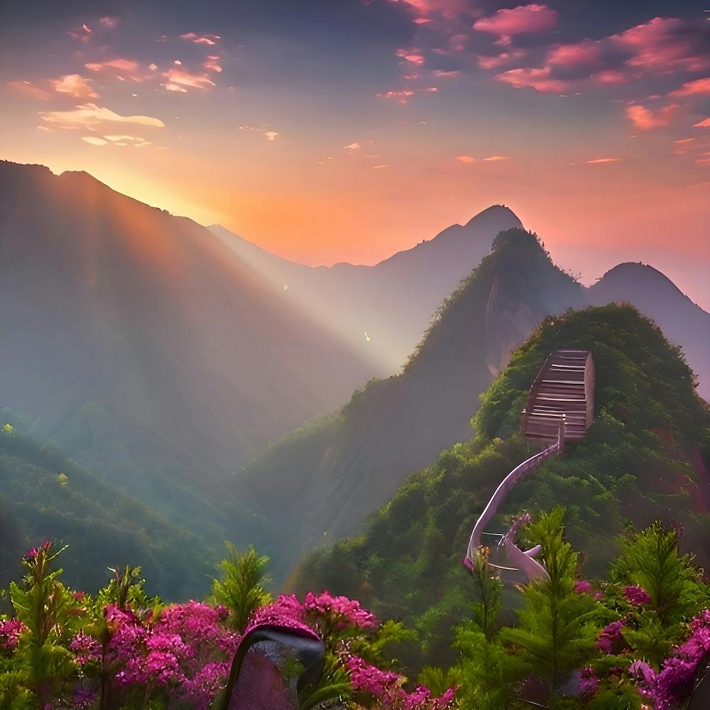 Vue Romantique Et Charmante De La Nature