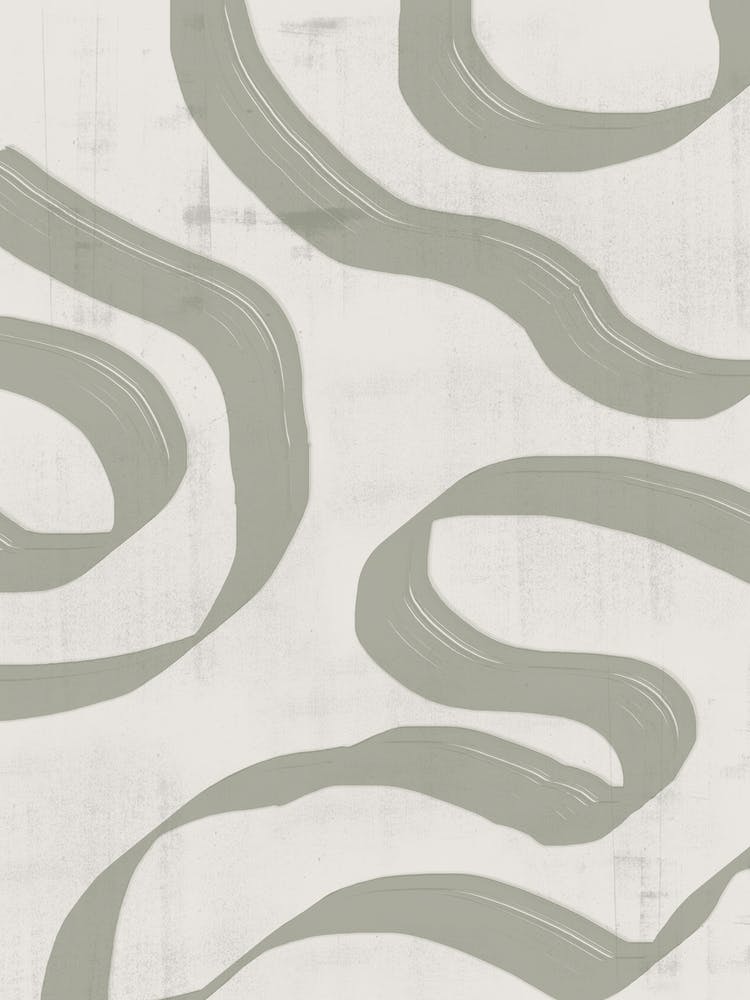 Wavy Lines Sage And White Colors