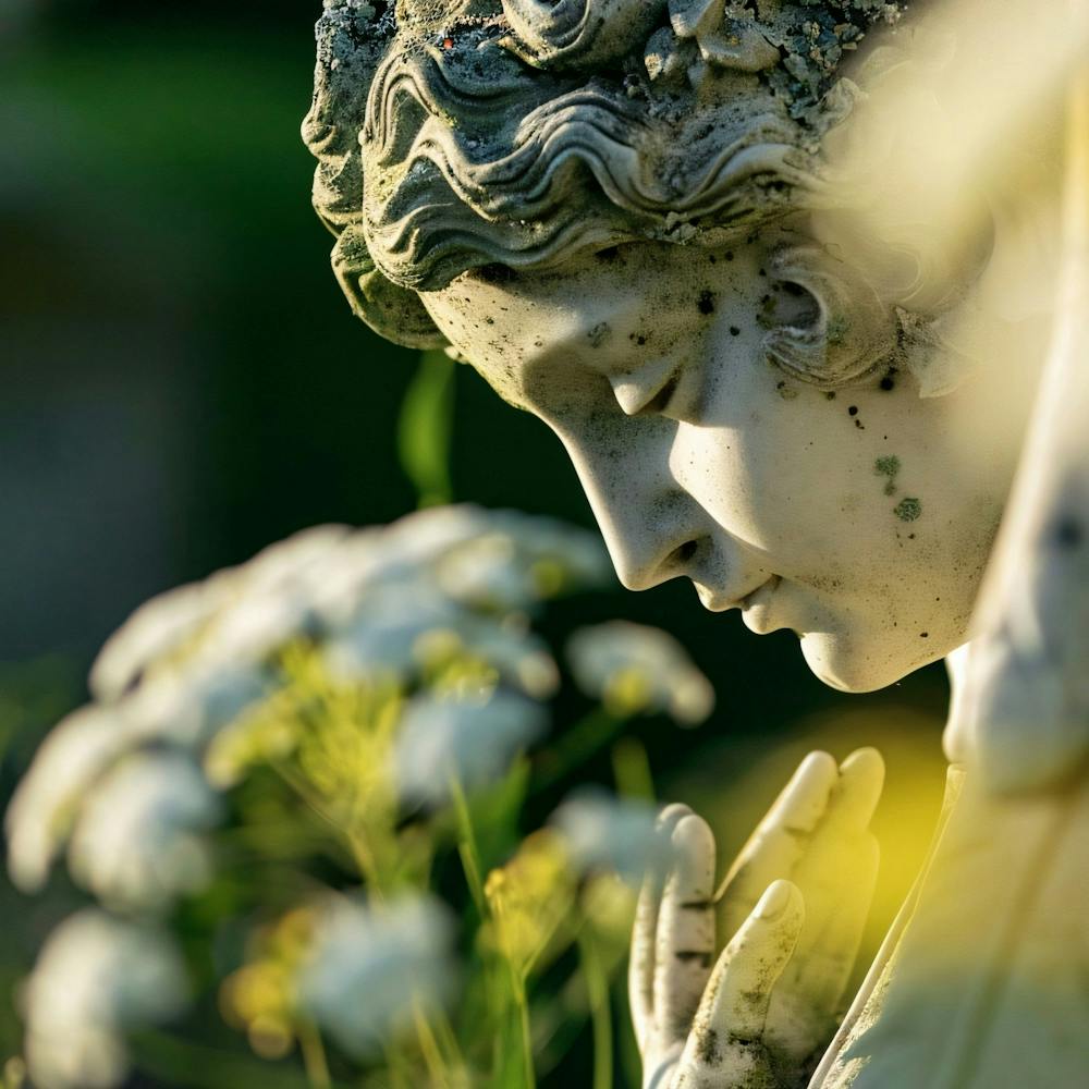 Statue Of A Woman Praying