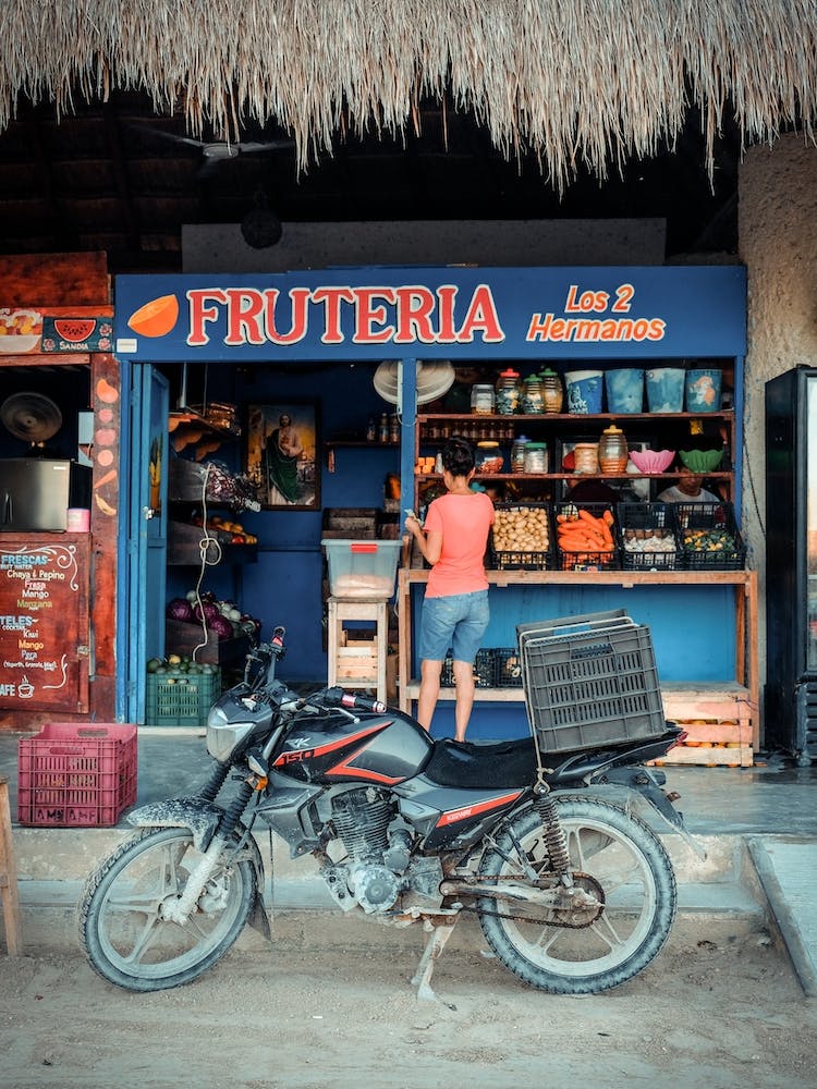 Fruits And Bike On Isla Holbox Mexico
