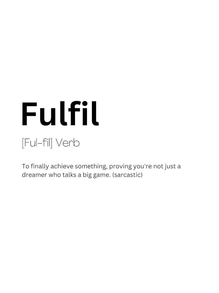 Fulfil Definition Bedeutung 1