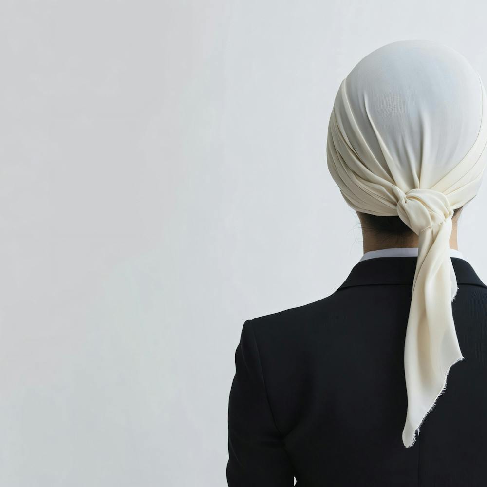 Back Of A Woman Wearing A Turban