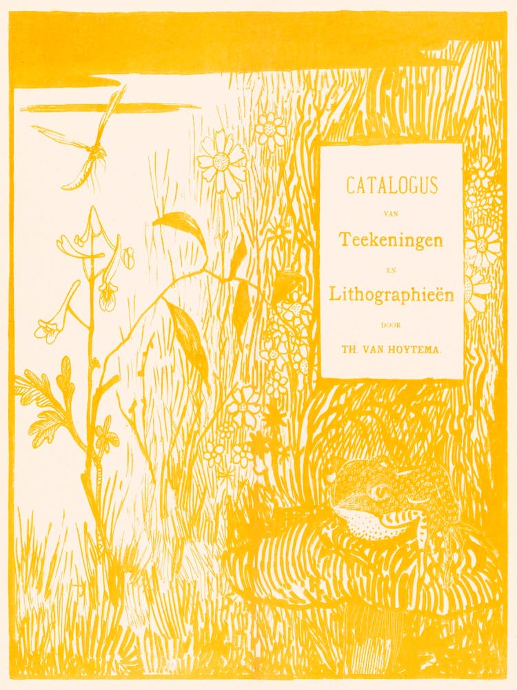 Catalog Cover With Toad And Dragonfly, Theo Van Hoytema
