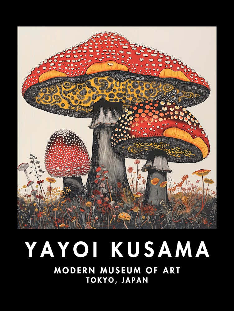 Yayoi Kusama Inspired Giant Red Cap Mushroom