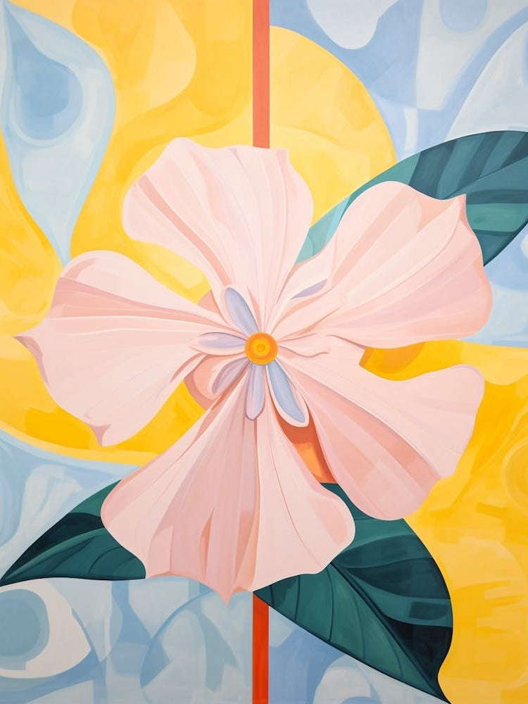 Daffodil 6 Hilma Af Klint Inspired Pastel Flower Painting