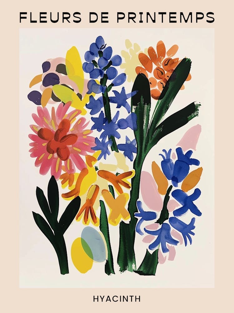 Spring Floral French Poster  Hyacinth 4