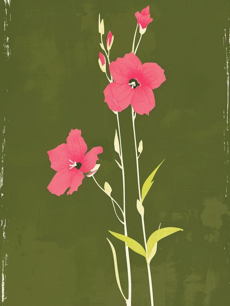 Pink & Green Delphinium 2