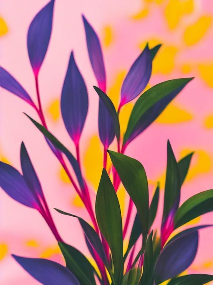 Aspidistra Colourful Illustration Plant