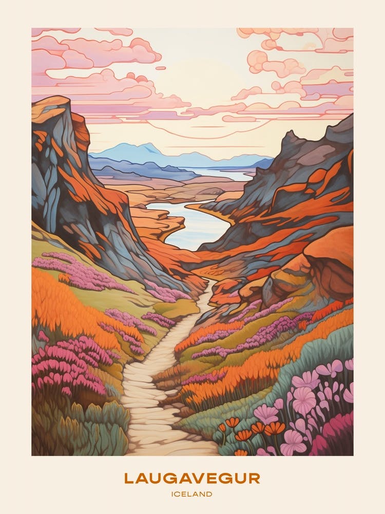 Laugavegur Iceland 1 Hike Poster