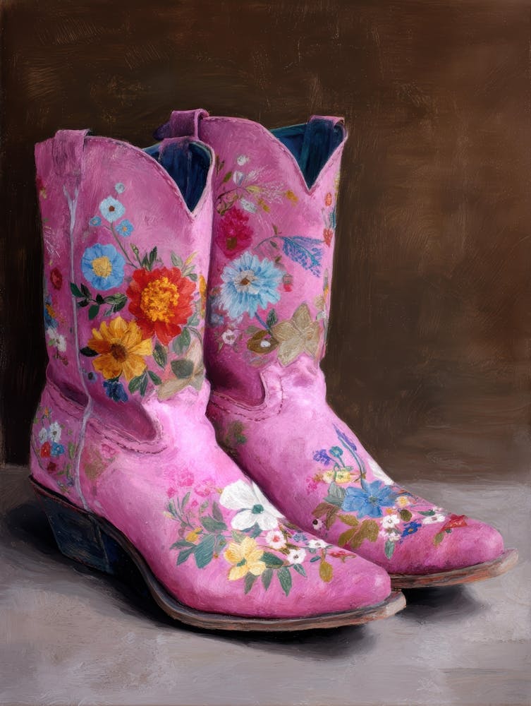 Rosa Cowboystiefel