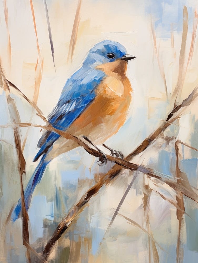 Bird Painting Eastern Bluebird 3