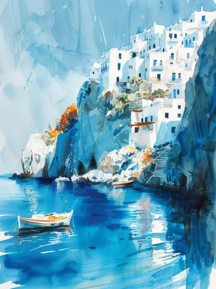 Watercolour Of Greece