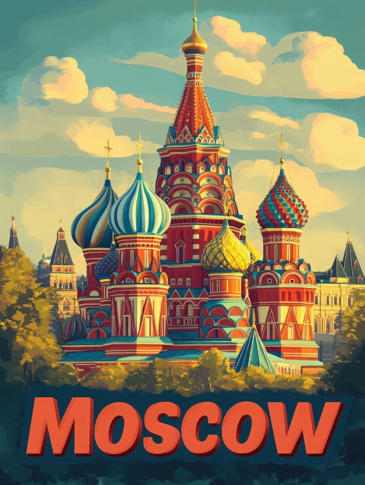 Aihrgdesign A Vintage Travel Poster Of Moscow Featuring The I A7e1e3d2 1eeb 42a9 9c3d E9ed6b77954b 0