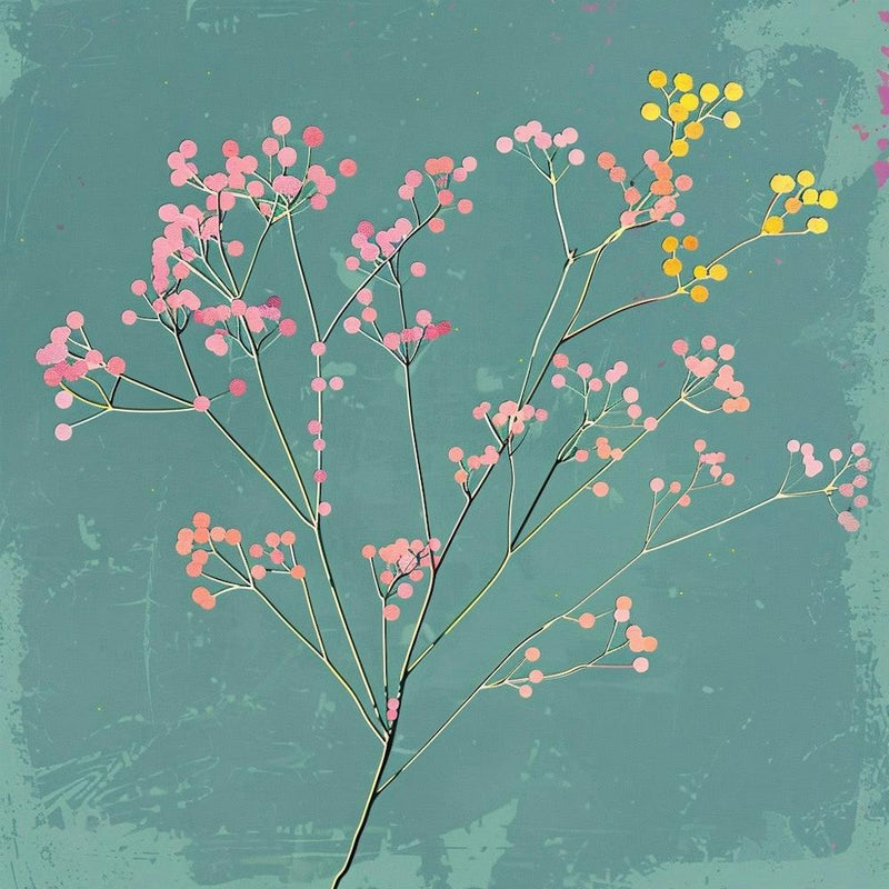 Babys Breath 2 Quadratische Blumenillustration