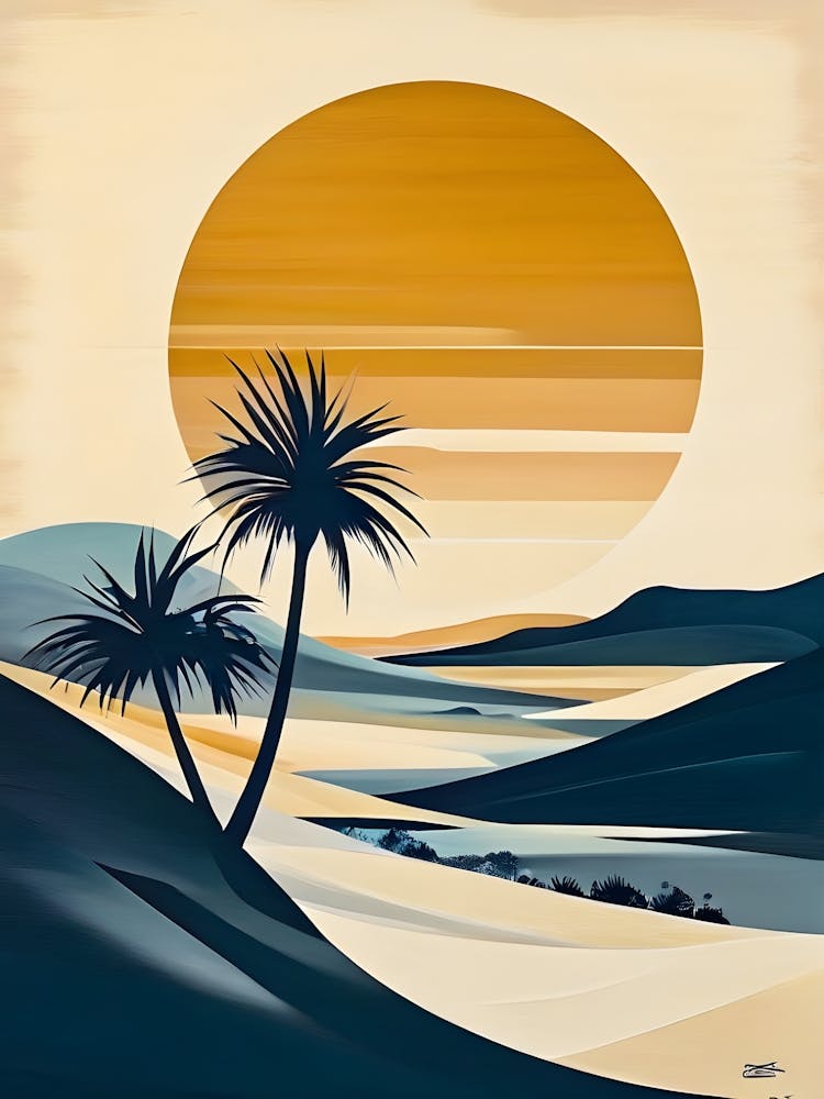 Palm Trees In The Desert 1