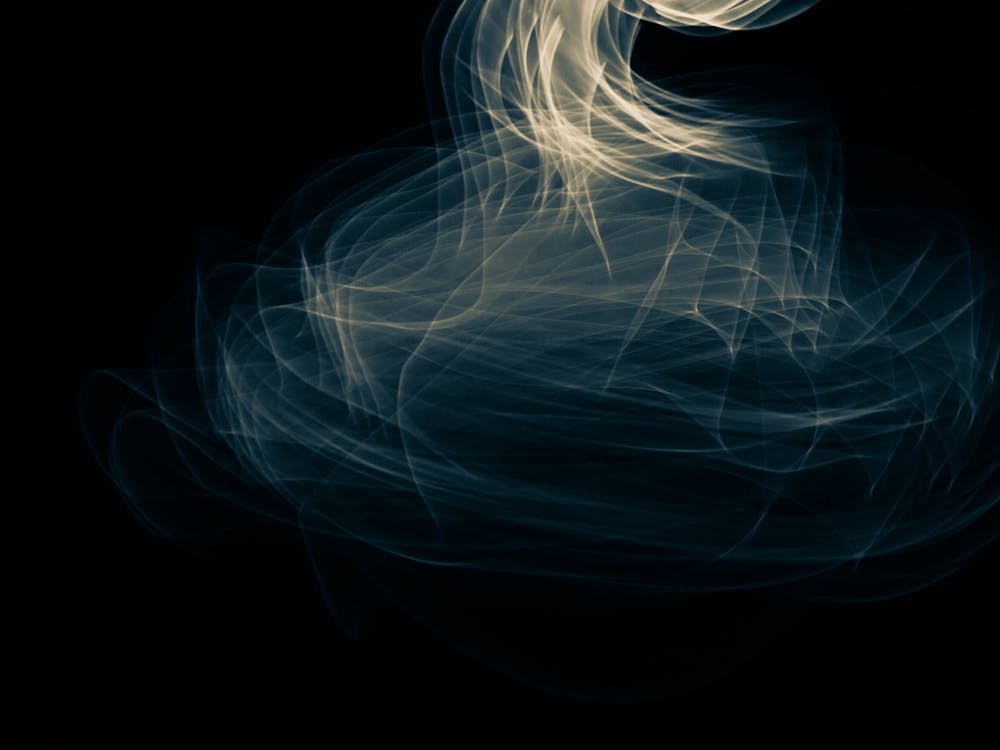 Glowing abstract curved blue and yellow lines 19