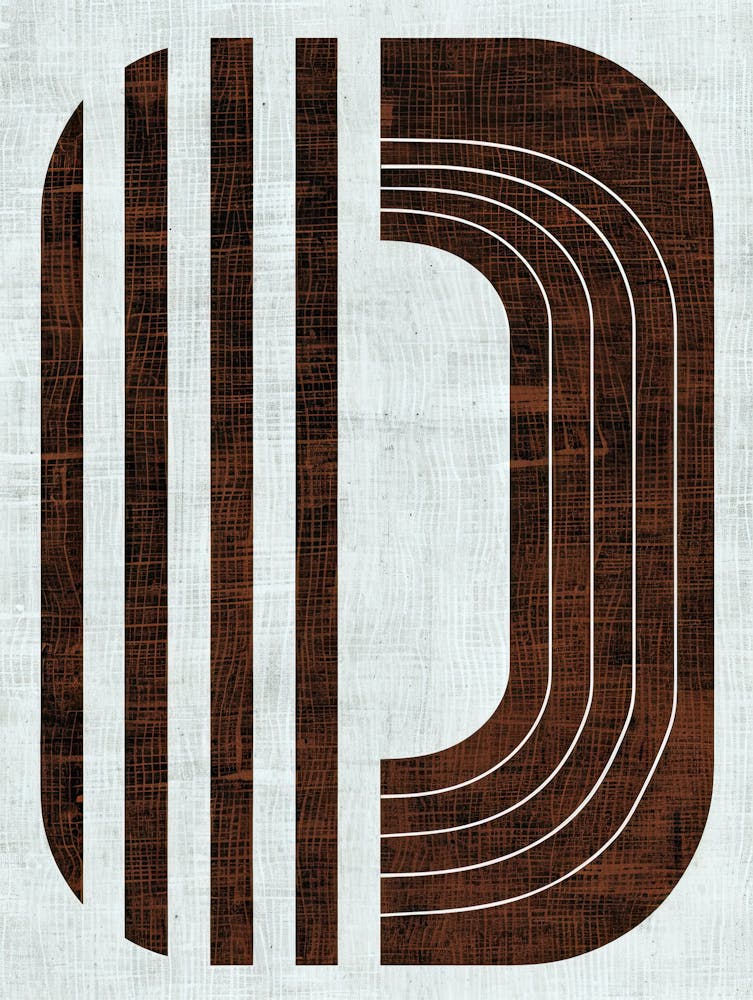 Letter D, Minimalist, Bauhaus