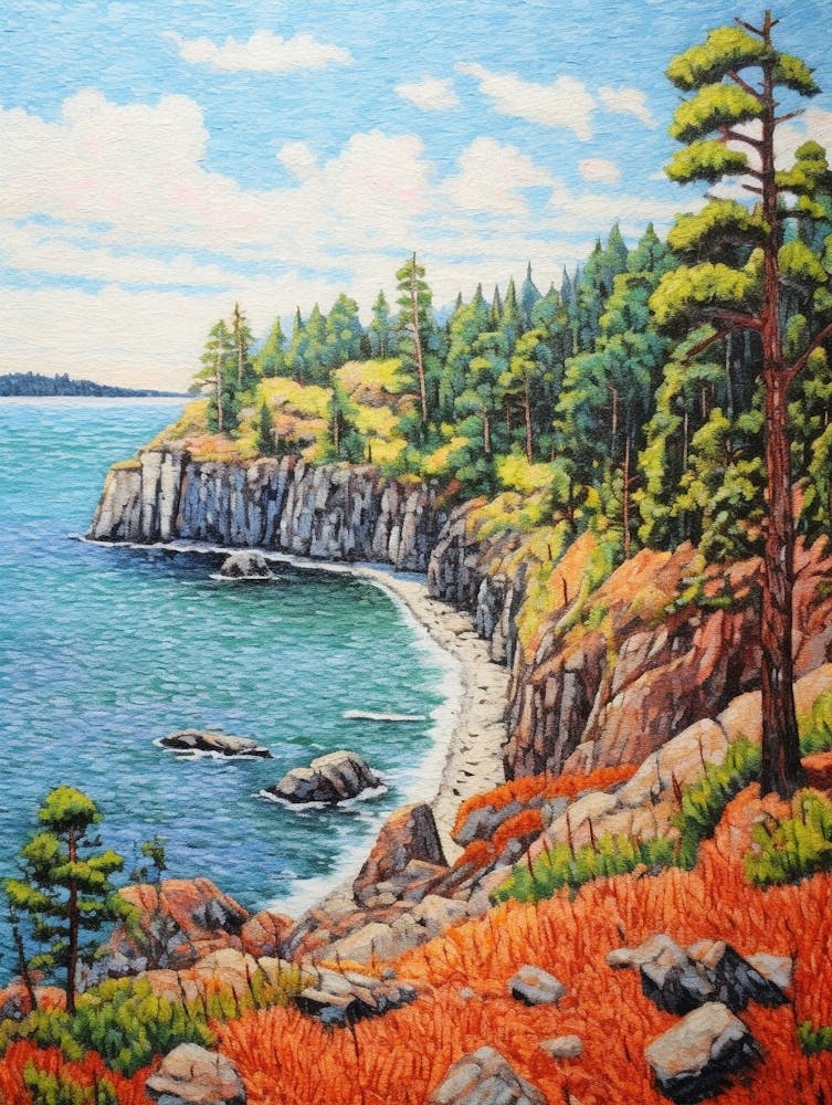 Deception Pass State Park Retro Pop Art 11