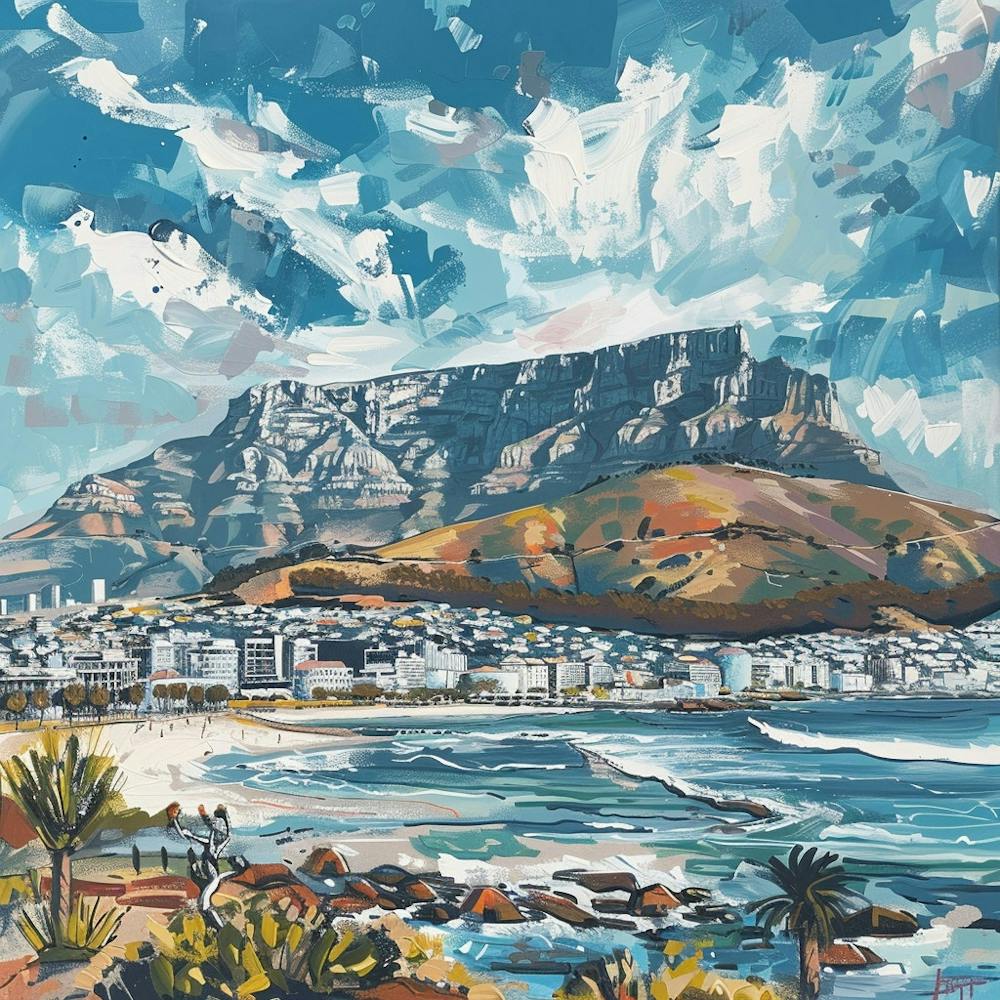 A Table Mountain In Cape Town Expressive Strokes 1720034034 3