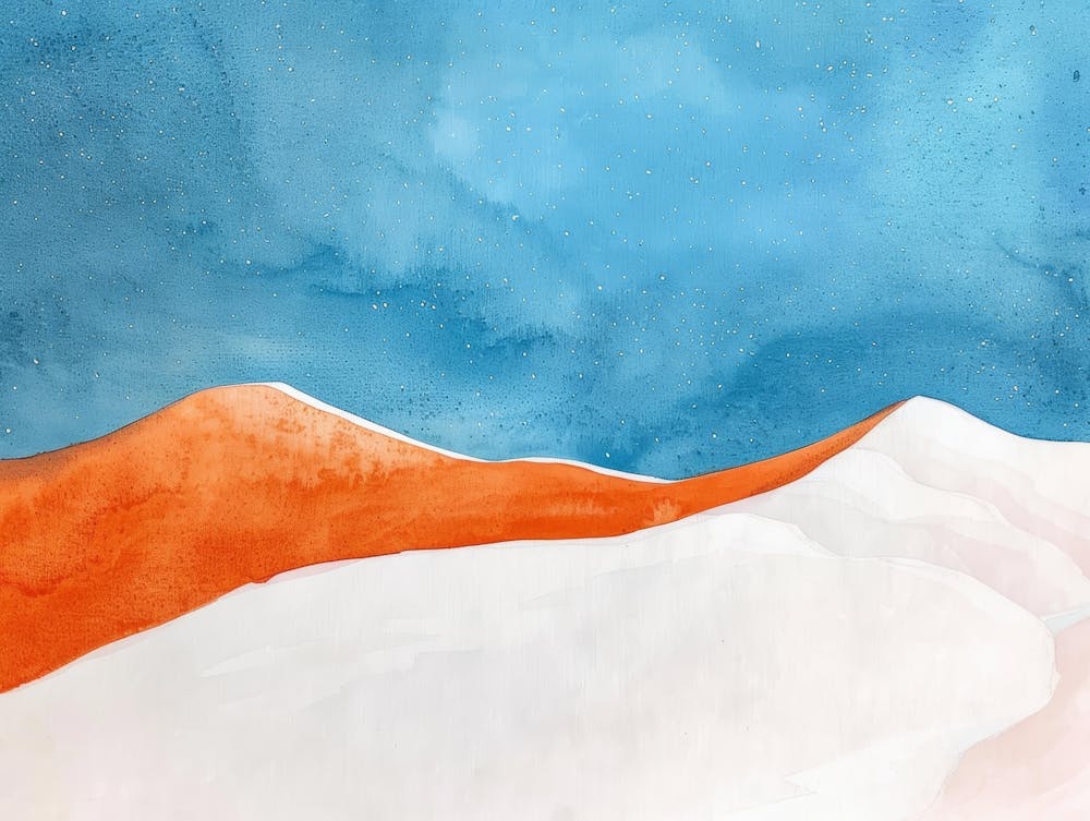 Orange And White Painting